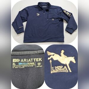 Ariat Tek Cold Series Jacket Mens XL Full Zip Fleece Jacket Blue USEA